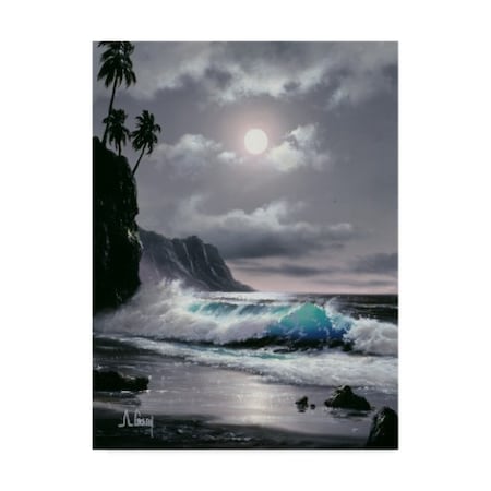 Anthony Casay 'Waves Under The Moon 7' Canvas Art,18x24